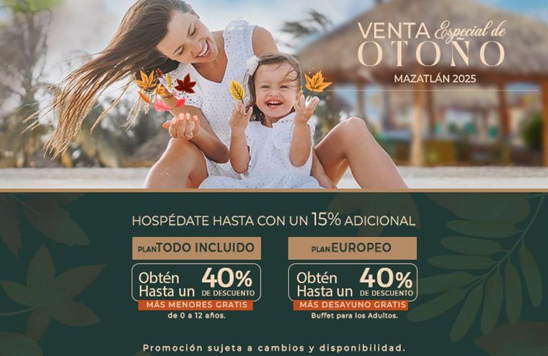 Venta Especial para Otoño Hotel Playa Mazatlán Venta Especial para Otoño Hotel Playa Mazatlán